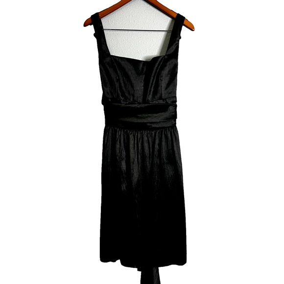 After Six Gown Womens Sz 14 Black Tan Taffeta Bodice Cocktail Sleeveless Dress - Picture 1 of 10